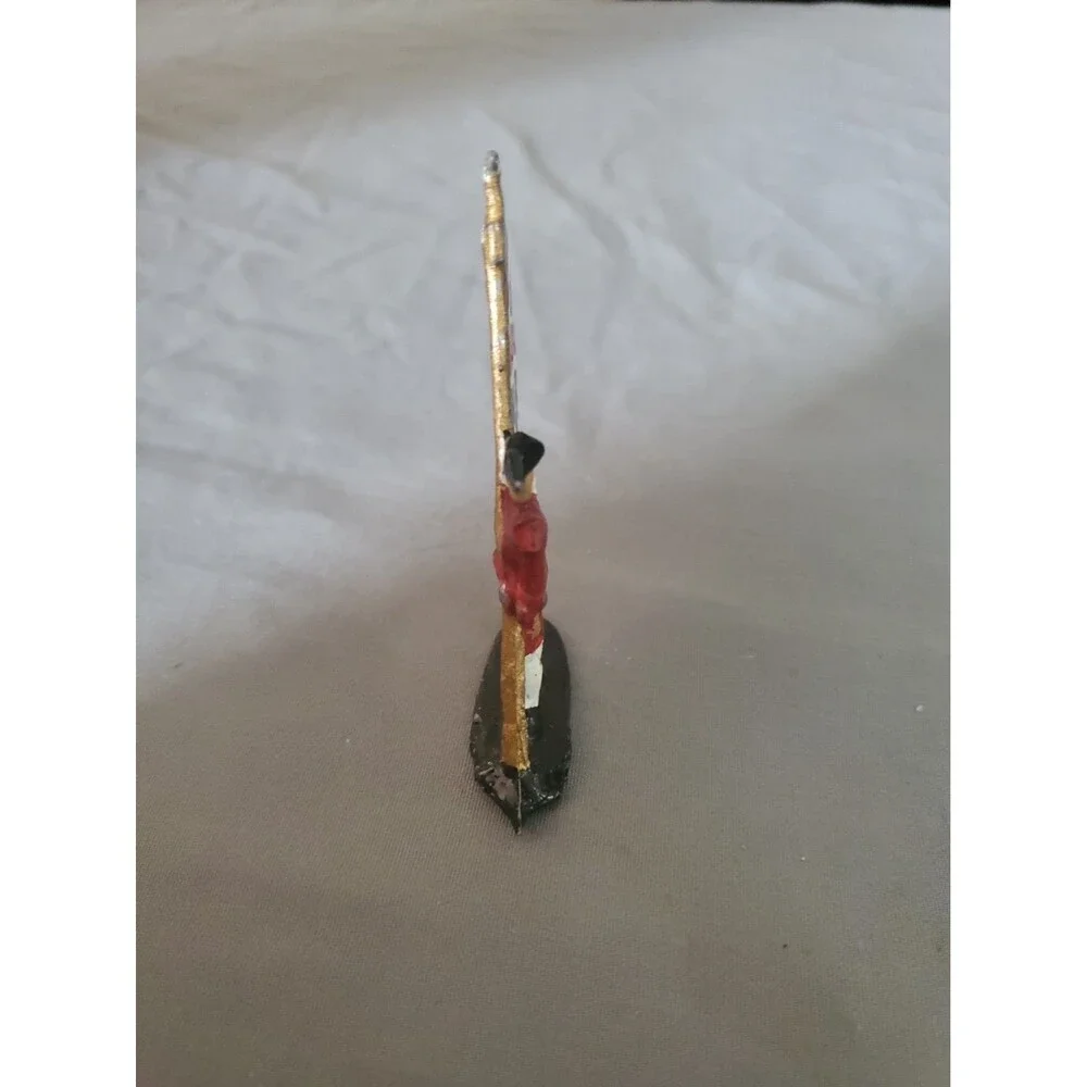 Revolutionary War British Hand Painted Flats Lead Toy Soldier Flag Bearer